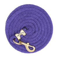 WEAVER LEATHER POLY LEAD ROPE 10' WITH SOLID BRASS SNAP - SOLID COLORS