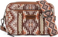 WRANGLER AZTEC DUAL SIDED PRINT CROSSBODY PURSE