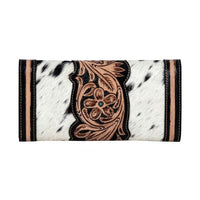 MYRA BARRINGTON HAND TOOLED CLUTCH WALLET