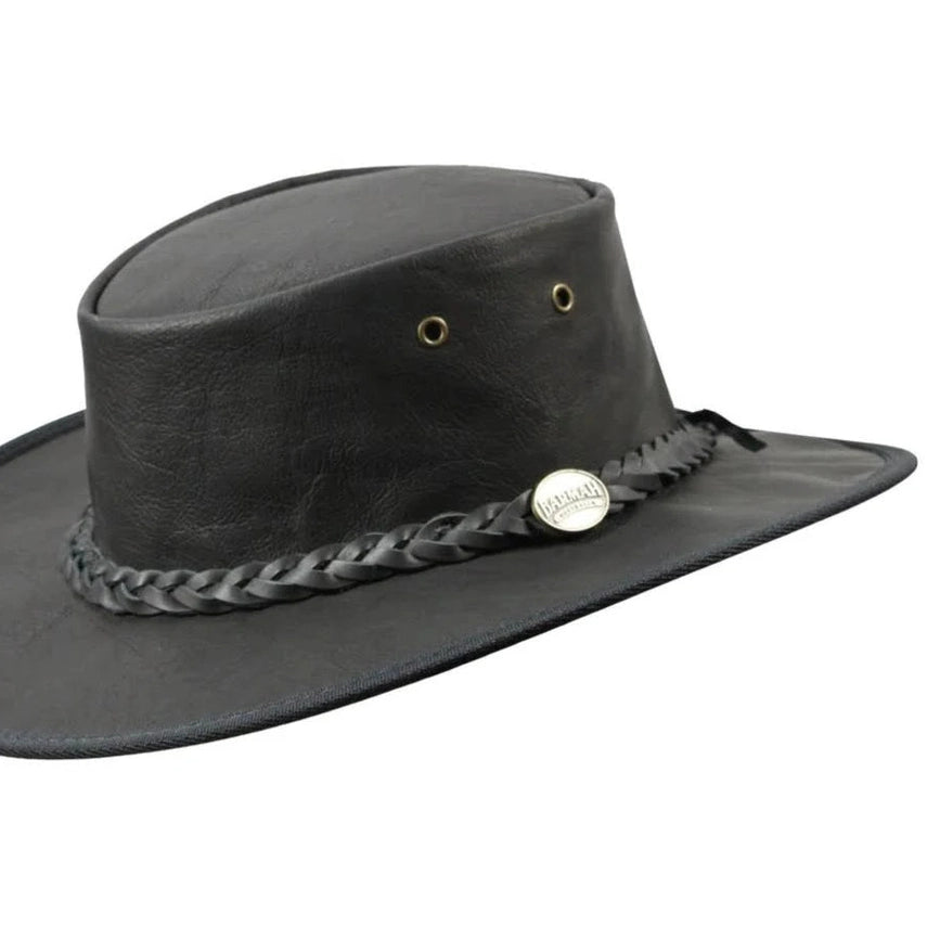 Sundowner Kangaroo Soft Leather Hat BARMAH - Dark Brown