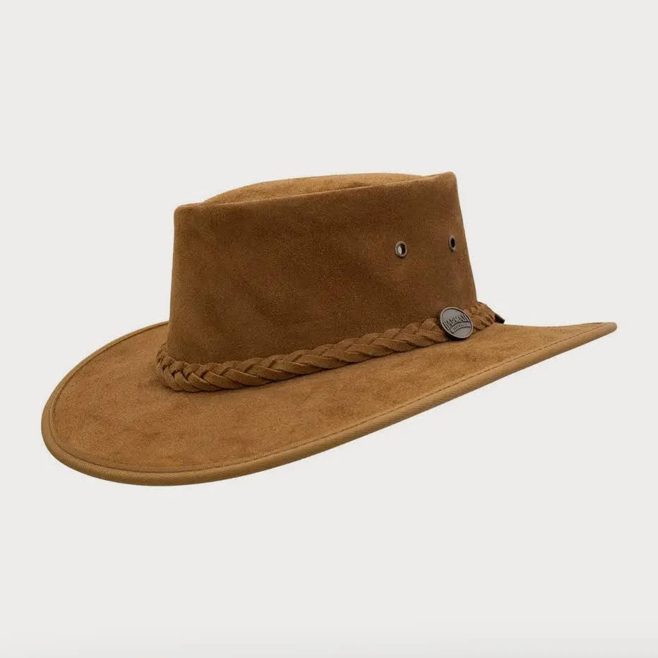 BARMAH FOLDAWAY SUEDE HICKORY HAT