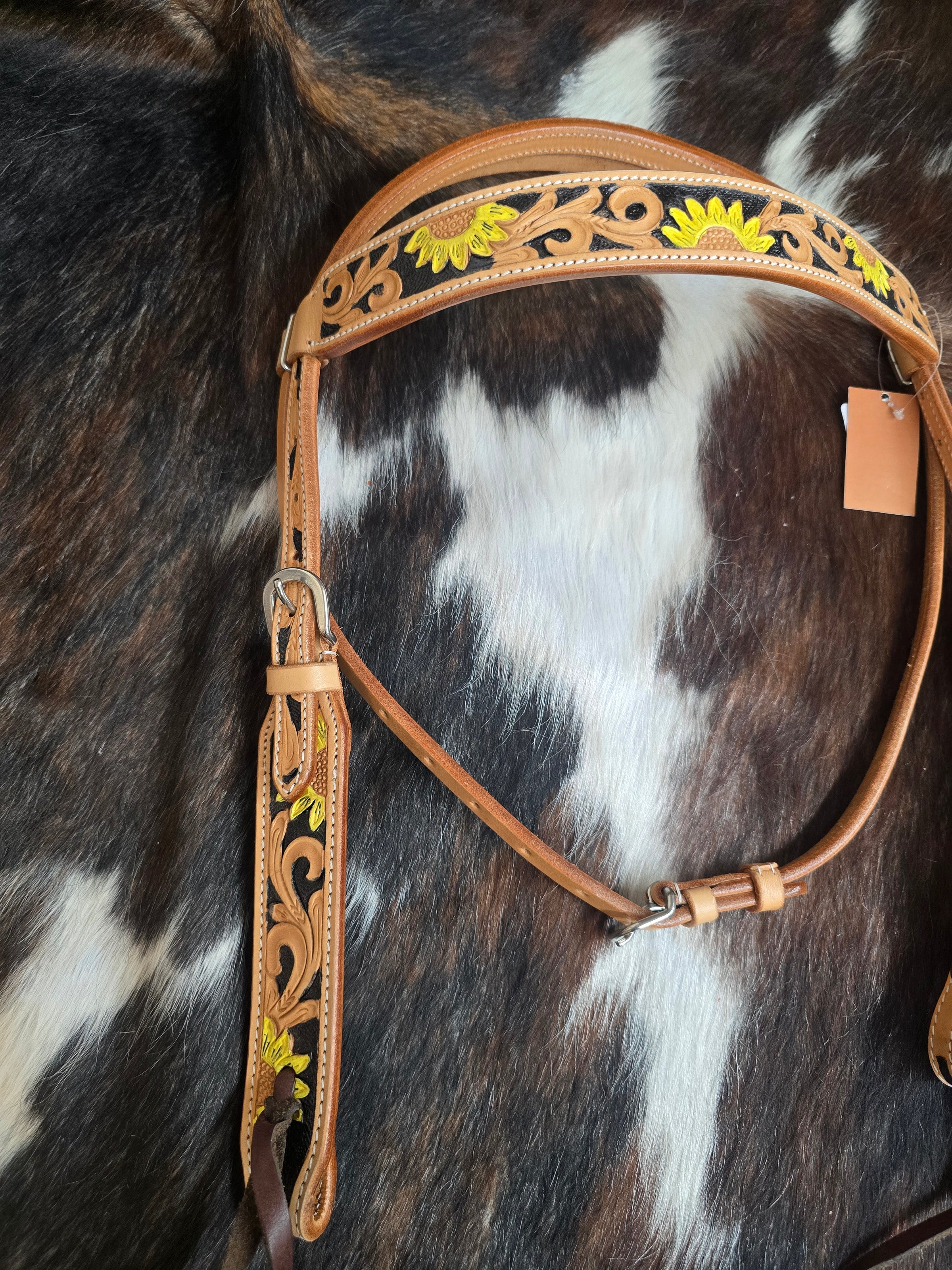 Headstall and Breastcollar Set - LIght Oil Sunflower