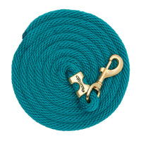 WEAVER LEATHER POLY LEAD ROPE 10' WITH SOLID BRASS SNAP - SOLID COLORS