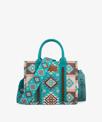 WRANGLER AZTEC PATTERN DUAL SIDED PRINT TOTE BAG