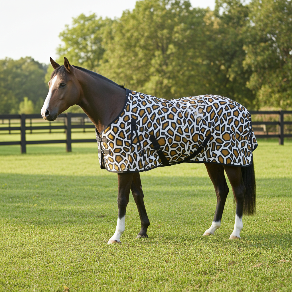 Nordic Star Fly Sheet Giraffe Print  - Standard Neck