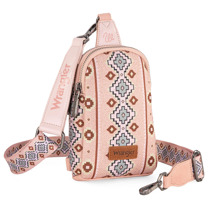 WRANGLER AZTEC PRINT CROSSBODY SLING CHEST BAG