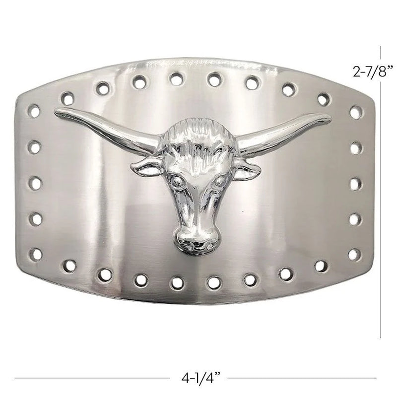 WIDE DESIGN BULL BELT BUCKLE