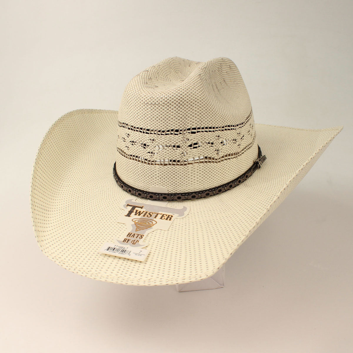 Twister Bangora Cowboy Hat Ivory Grey