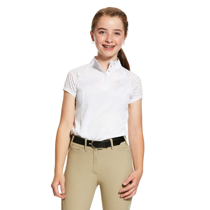 ARIAT GIRLS APTOS VENT TEK SHORT SLEEVE SHOW SHIRT