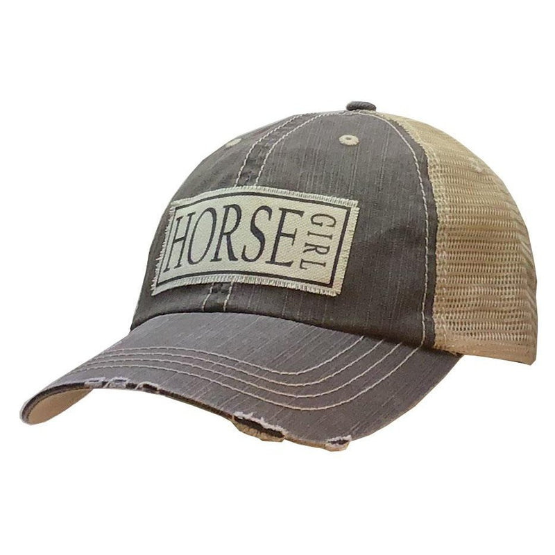 Ball Cap Horse Girl Light Brown