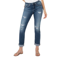 SILVER WOMENS BEAU GIRLFRIEND FIT JEAN