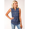 ROPER WOMENS SLEEVELESS TRIBAL PRINT SHIRT