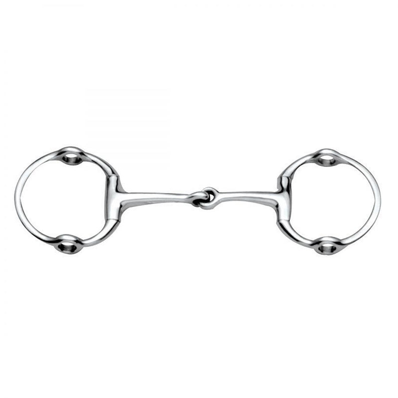 KORSTEEL STAINLESS STEEL JOINTED EGGBUTT GAG BIT - 5.5"