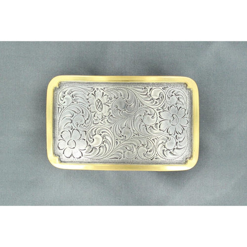 RECTANGLE BUCKLE SMALL GOLD EDGE
