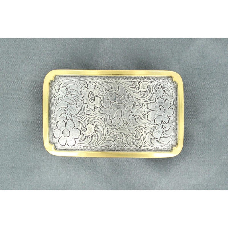 RECTANGLE BUCKLE SMALL GOLD EDGE
