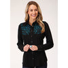 ROPER WOMENS RETRO HORSESHOE EMBROIDERED SHIRT