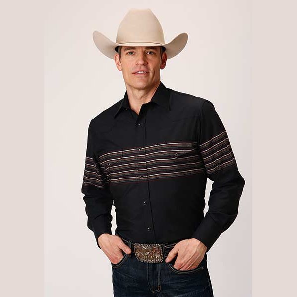 Roper Mens Black Border