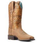 ARIAT WOMENS ROUND UP WIDE SQUARE TOE WESTERN BOOT