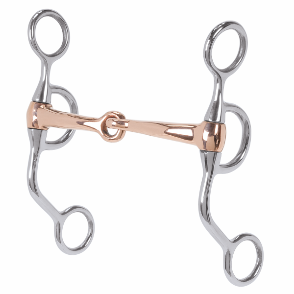 WEAVER LEATHER ARGINTINE COPPER SNAFFLE BIT 5"