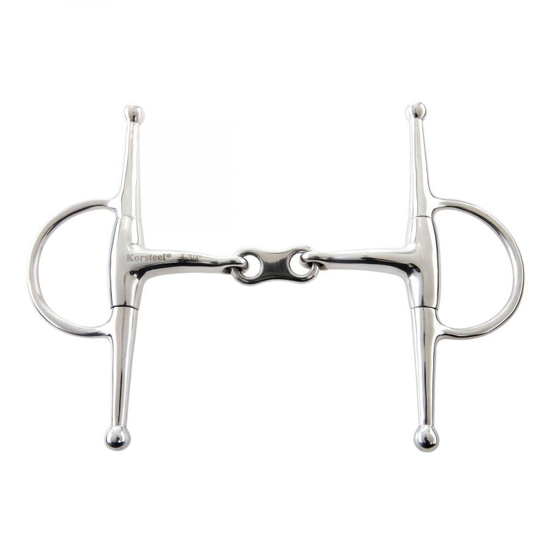 KORSTEEL FRENCH LINK FULL CHEEK EGGBUTT SNAFFLE BIT 5.5"