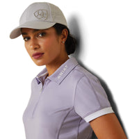 ARIAT WOMENS BANDERA 1/4 ZIP POLO - HERILOOM LILAC