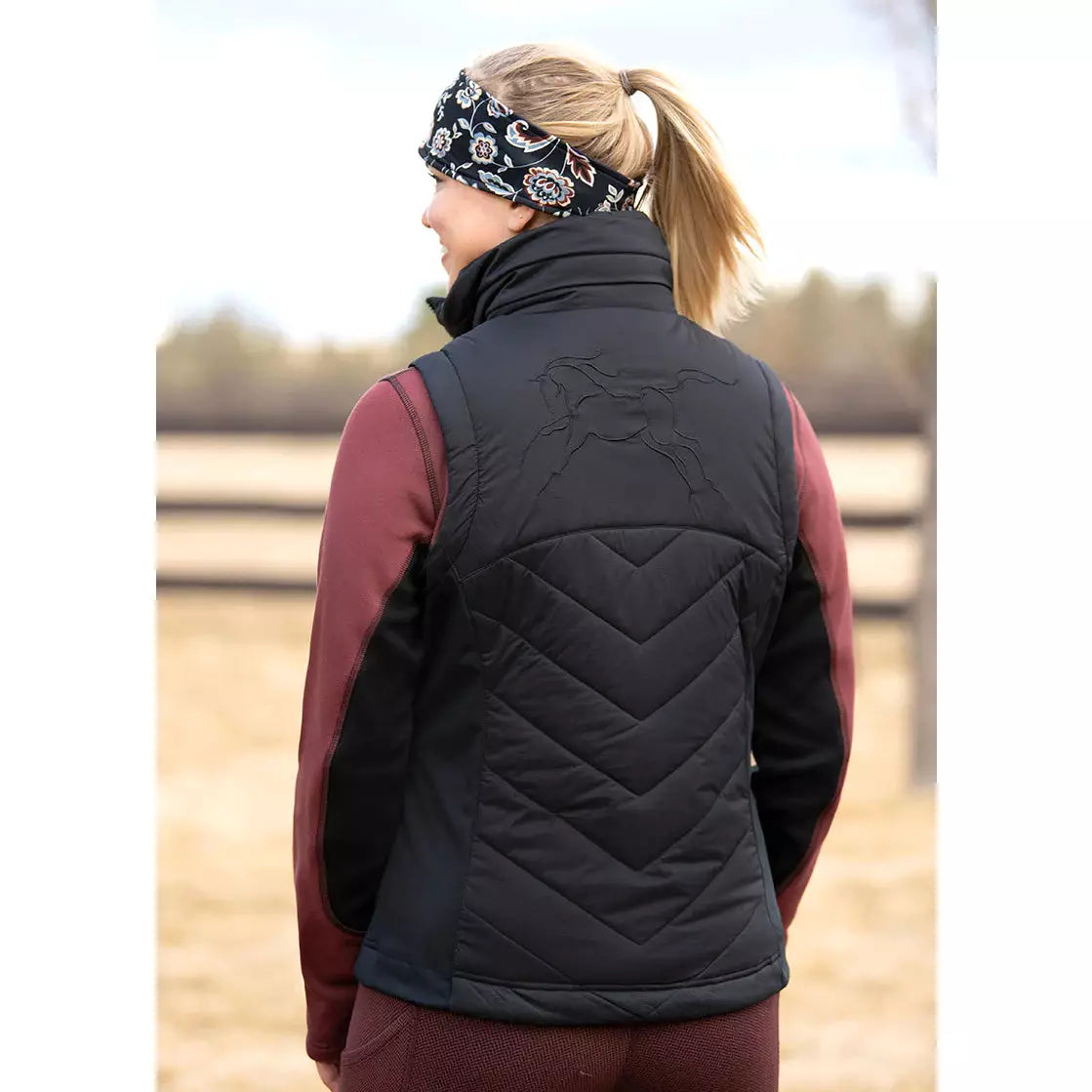 KERRIT WOMENS GOOD GALLOP QUILTED VEST - BLACK