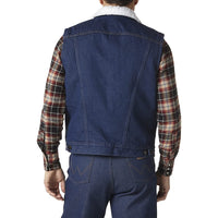 WRANGLER MENS SHERPA LINED DENIM VEST