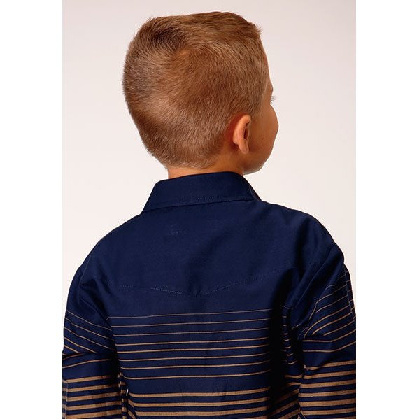 ROPER BOYS KHAKI BORDER STRIPE