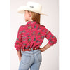 ROPER GIRLS RED WESTERN PRINT RAYON SHIRT