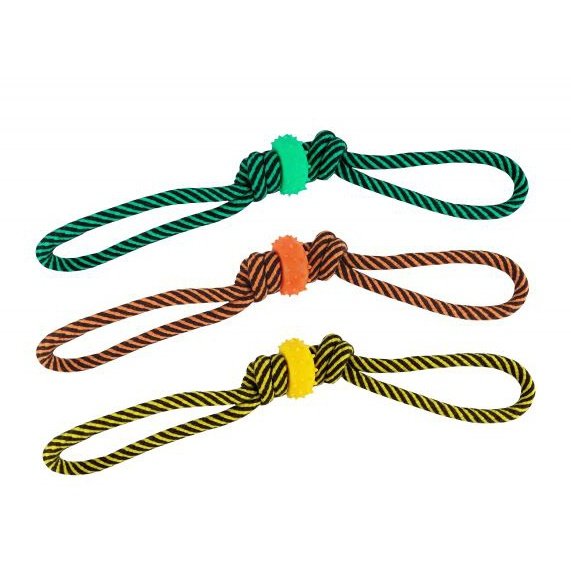 Tennis Ball Rope Tug Dog Toy