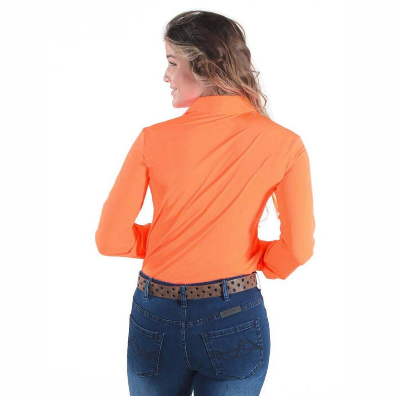 COWGIRL TUFF BREATHE INSTANT COOLING SHIRT - ORANGE