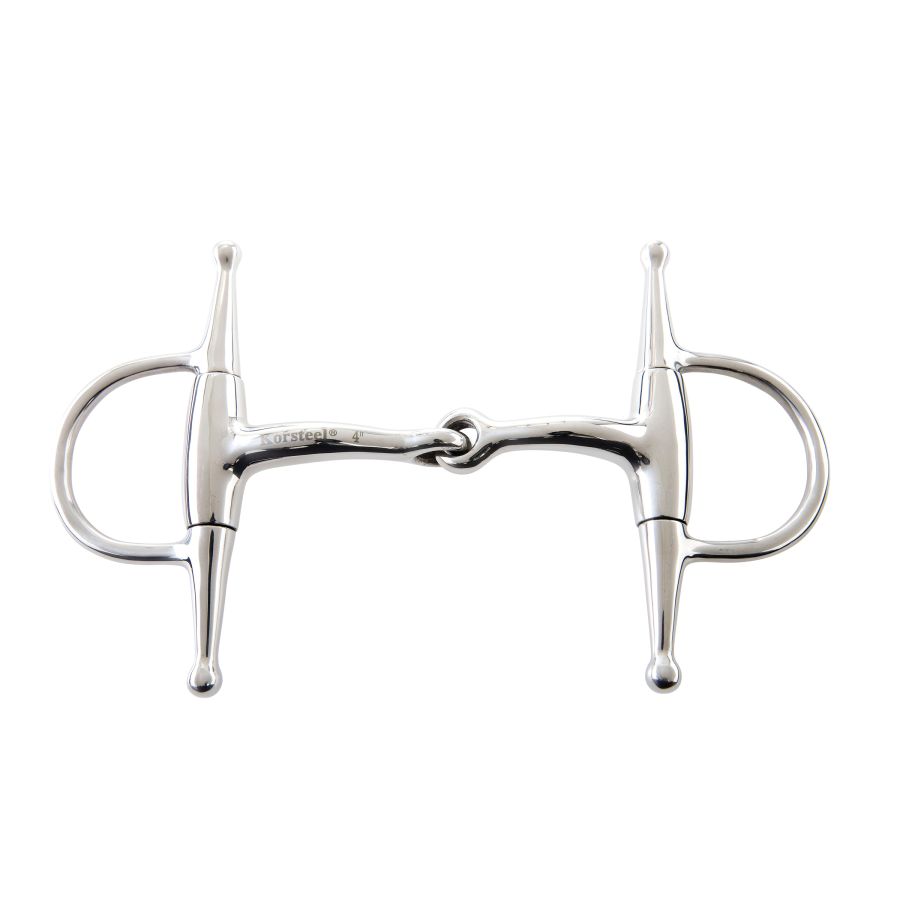 KORSTEEL SHORT SHANK FULL CHEEK SNAFFLE EGGBUTT SNAFFLE BIT 4"