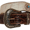 MYRA MIRKY BROWN HAND TOOLED LEATHER BELT