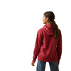 ARIAT GIRLS REAL ARM LOGO HOODIE - EARTH RED