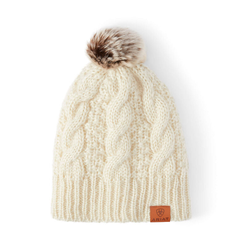 ARIAT CABLE BEANIE - SEA SALT