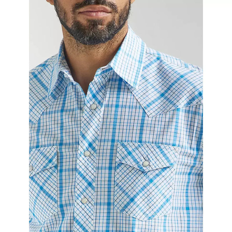 WRANGLER MENS 20X COMPETITION SHIRT - BABY BLUE