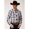 ROPER MENS PLAID WITH PIPING AND YOKE