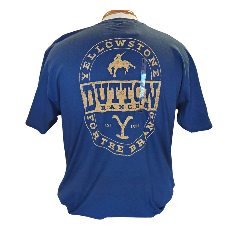 YELLOWSTONE MENS TEE - DUTTON RANCH NAVY