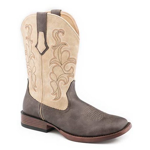 ROPER YOUTH BROWN/TAN SQUARE TOE WESTERN BOOT