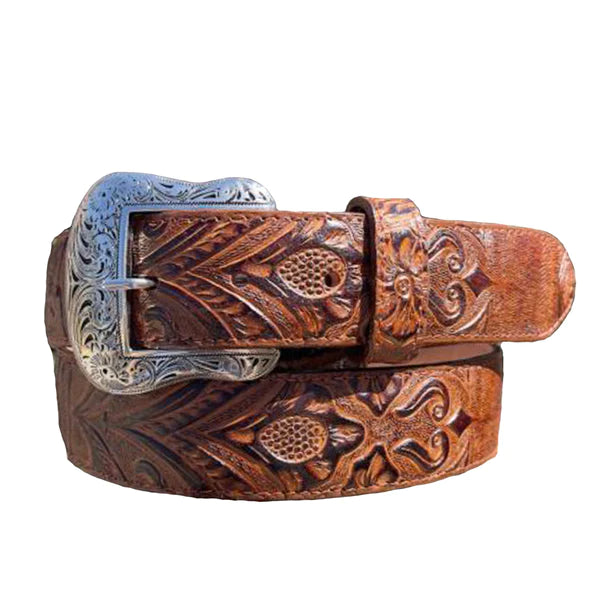 TANNER MARK WOMENS TOOLED PRINT BELT