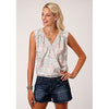 ROPER WOMENS DAMASK POLY CREPE SLEEVELESS TOP