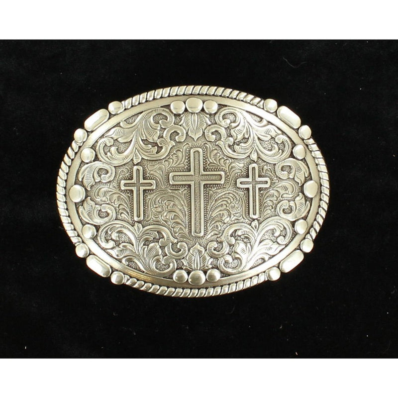 OVAL THREE CROSS BUCKLE