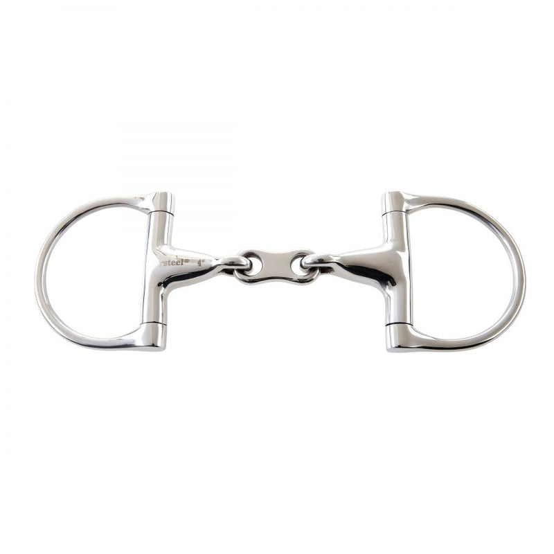 KORSTEEL STAINLESS STEEL FRENCH LINK DEE RING SNAFFLE BIT- 5"