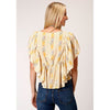 ROPER WOMENS CHALLIS PRAIRIE BLOUSE - WALLPAPER