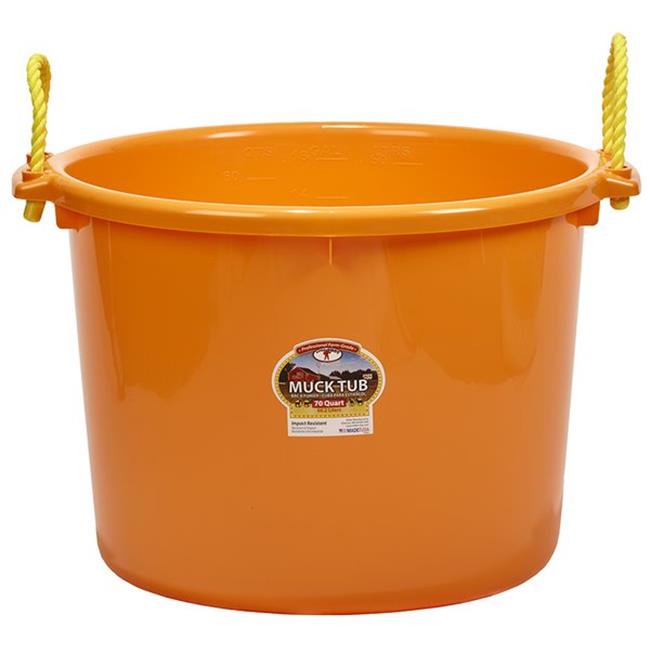 70-qt Plastic Muck Bucket with Rope Handles in Berry Blue - Buckets & Tubs, Miller Mfg Co