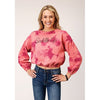 ROPER WOMENS TYE DYE FRENCH TERRY SWEATSHIRT