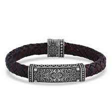 MONTANA SILVERSMITHS WRAPPED IN SILVER ARTISTRY LEATHER BRACELET
