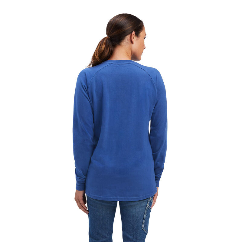 ARIAT WOMENS REBAR COTTON STRONG BLOCK LONG SLEEVE TEE