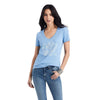 ARIAT WOMENS WILD HEART TEE - LIGHT BLUE