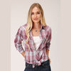 ROPER WOMENS RED PLAID SHIRT